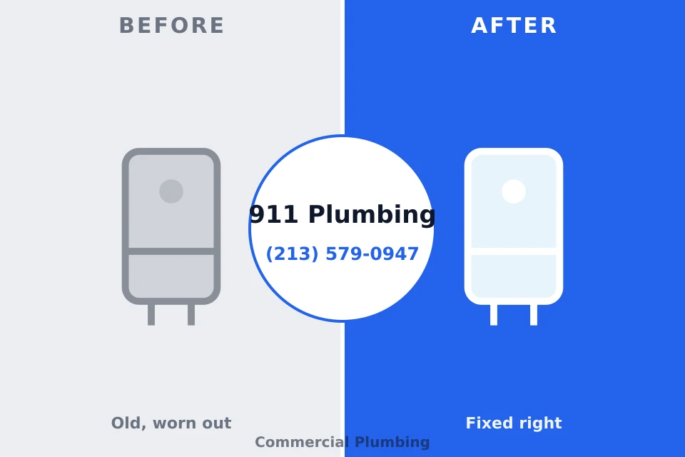 Before and after: plumbing repair Falls City, NE